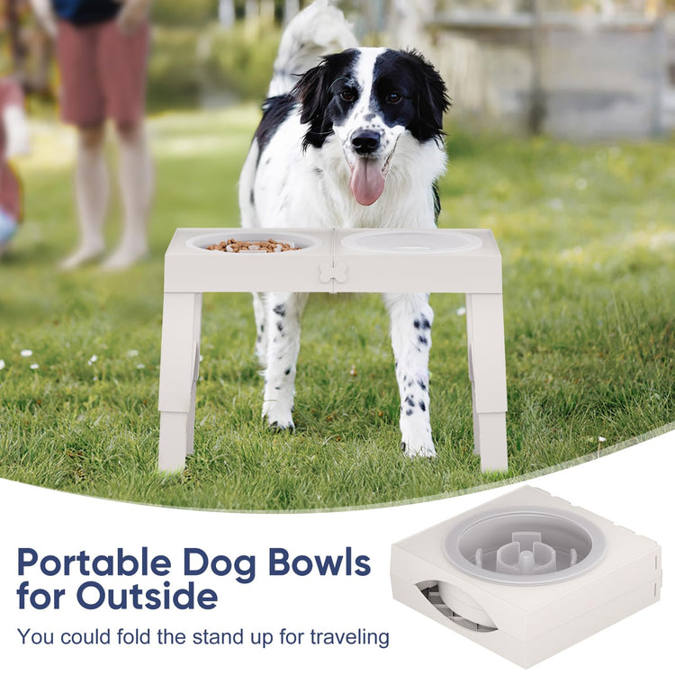 XIAZ Elevated Dog Bowls Large Breed Raised Dogs Bowl Stand Large/Medium Sized Dog Stainless Steel Food Water Bowl Stands 5 Heights Adjustable 9/11/12/14in Black Pet Feeder Dish Station