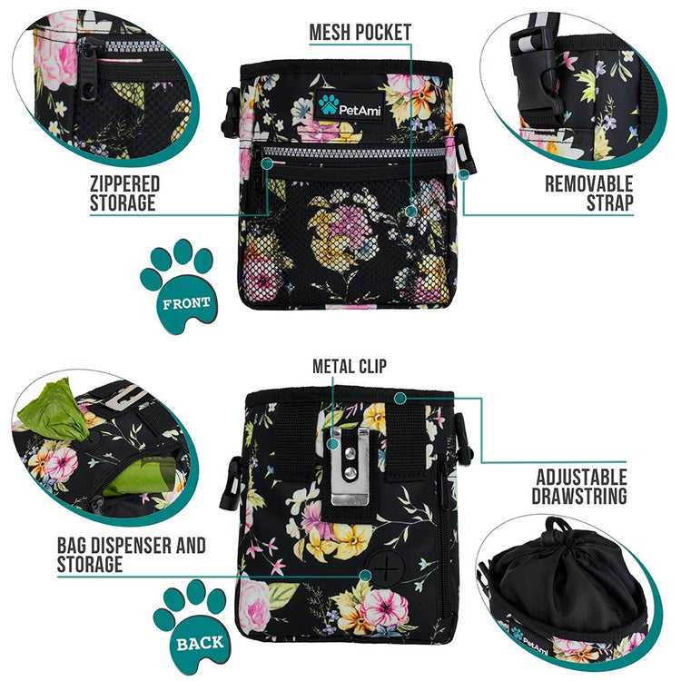 PETAMI Dog and CAT Treat Pouch, Heather Gray