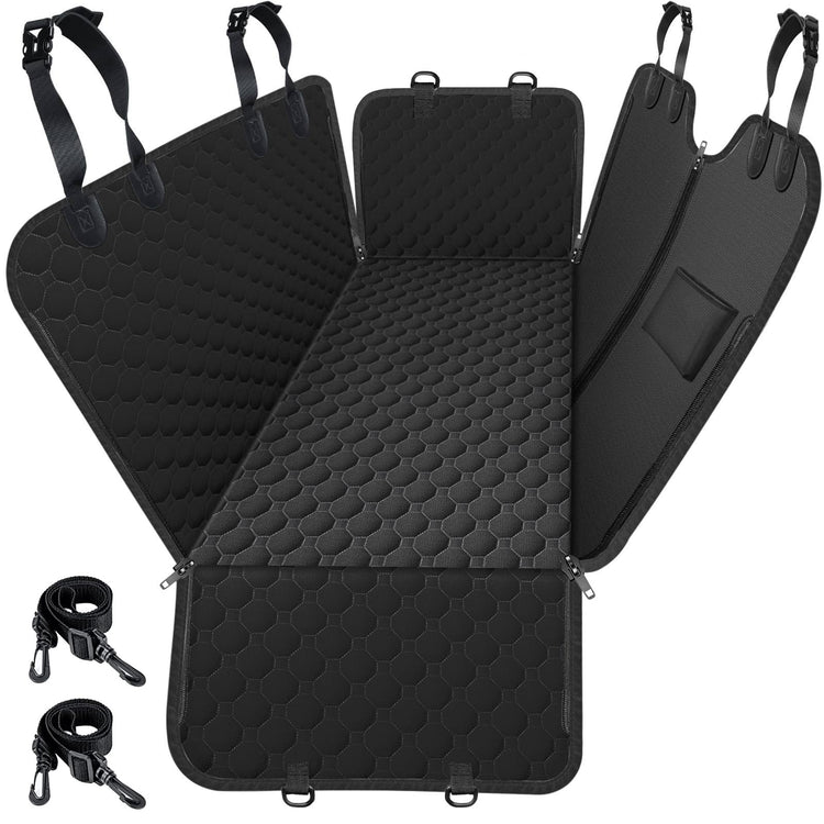 Mancro Dog Car Seat Cover for Back Seat, 2026 Upgraded 600D Heavy Duty Waterproof & Scratch-Resistant Dog Hammock for Car, Back Seat Pet Cover for Dogs with Sedan, Trucks and SUVs, Standard, Black