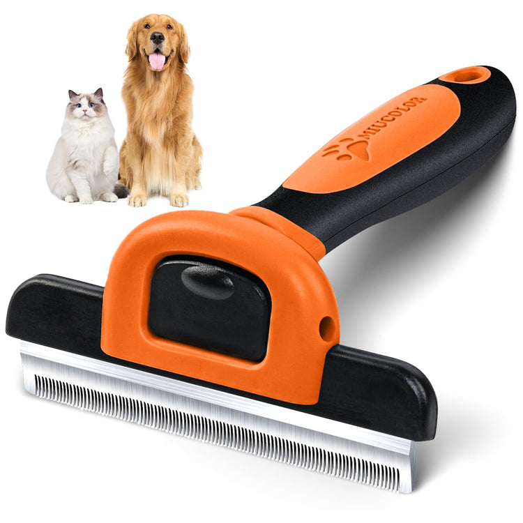 MIU COLOR Pet Grooming Brush, Deshedding Tool for Dogs & Cats, Effectively Reduces Shedding by up to 95% for Short Medium and Long Pet Hair, Purple