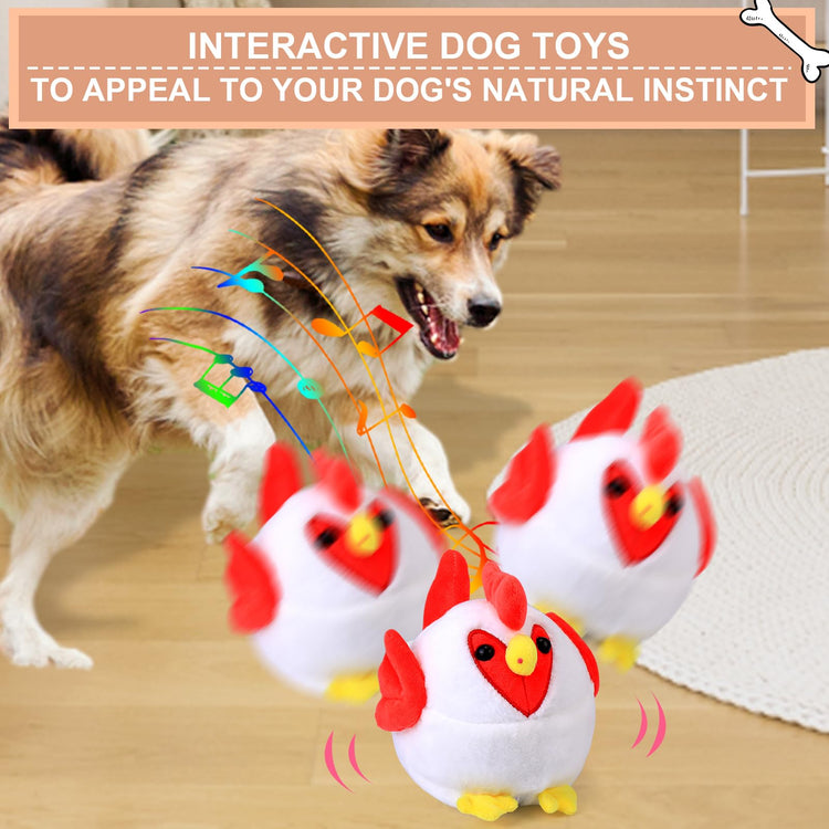 BABORUI Interactive Dog Toys Pig, Jumping Squeaky Dog Toys with Recording and Music Modes, Rechargeable Moving Dog Chew Toys for Small/Medium/Large Dogs to Keep Them Busy(Blue Pig)