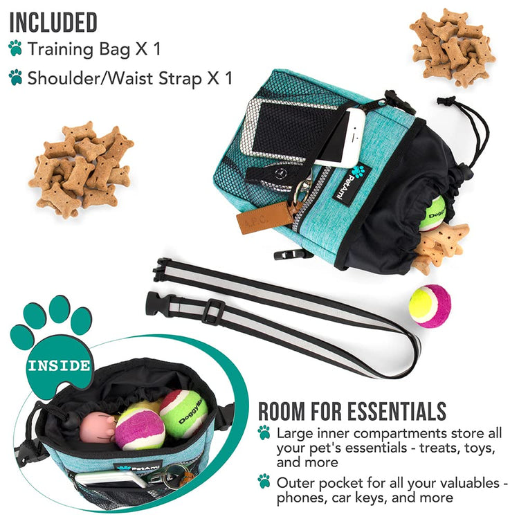 PETAMI Dog and CAT Treat Pouch, Heather Gray