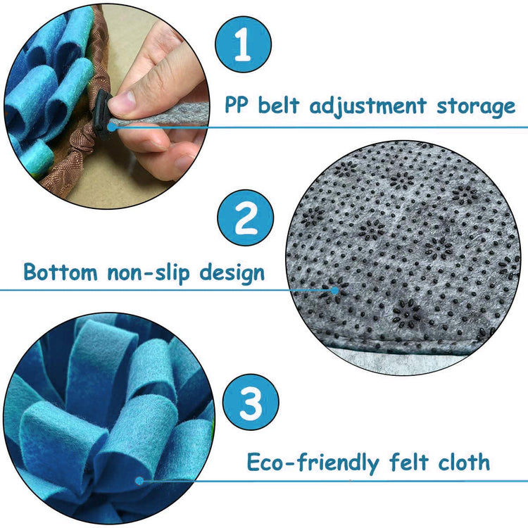 Pet Snuffle Mat for Dogs,Interactive Feed Puzzle for Boredom,Encourages Natural Foraging Skills for Cats Rabbits Dogs Bowl, Dog Treat Dispenser Indoor Outdoor Stress Relief,Travel Portable and Compact