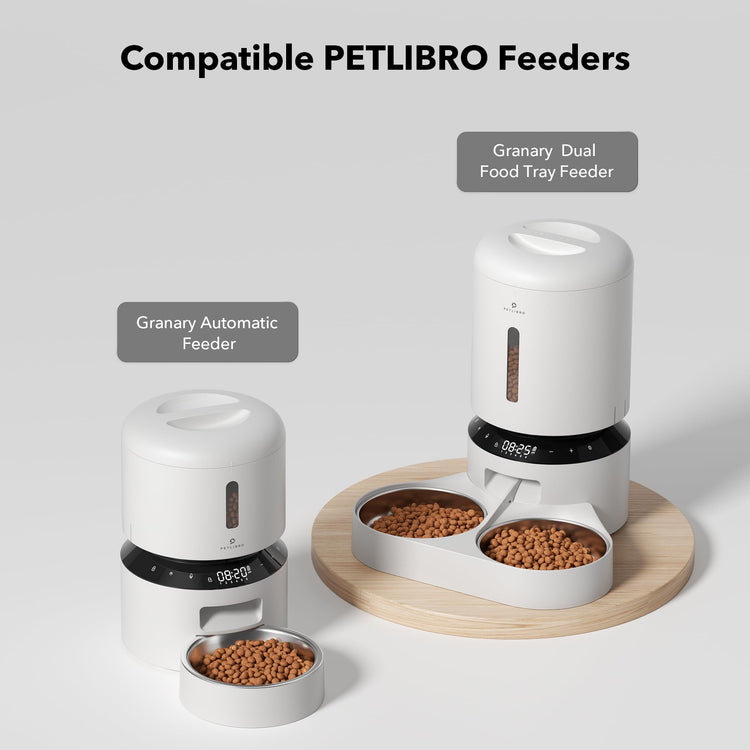 PETLIBRO Automatic Cat Feeder, 5G WiFi Automatic Pet Feeder with Freshness Preservation, 3L Timed Cat Feeders for Dry Food, Up to 48 Portions 10 Meals Per Day, Granary Pet Feeder for Cat/Dog, White