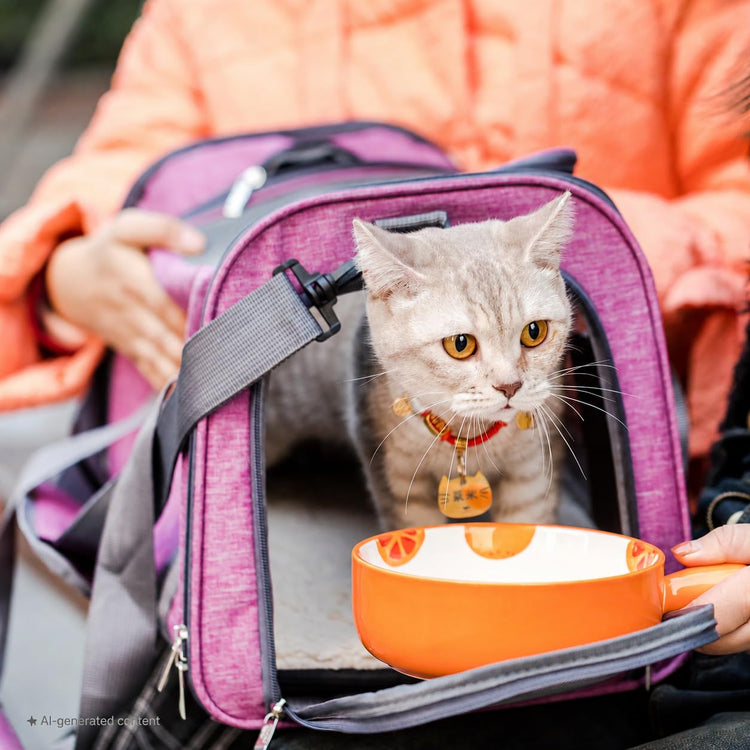 Mr. Pen- Pet Carrier, 17.5" x 11.2" x 11.5", Medium Size, Gray, Portable Travel Carrier for Small Pets, Cats & Small Dogs, Breathable Mesh, Safety Inner Leash, Side Pocket & Padded Shoulder Strap