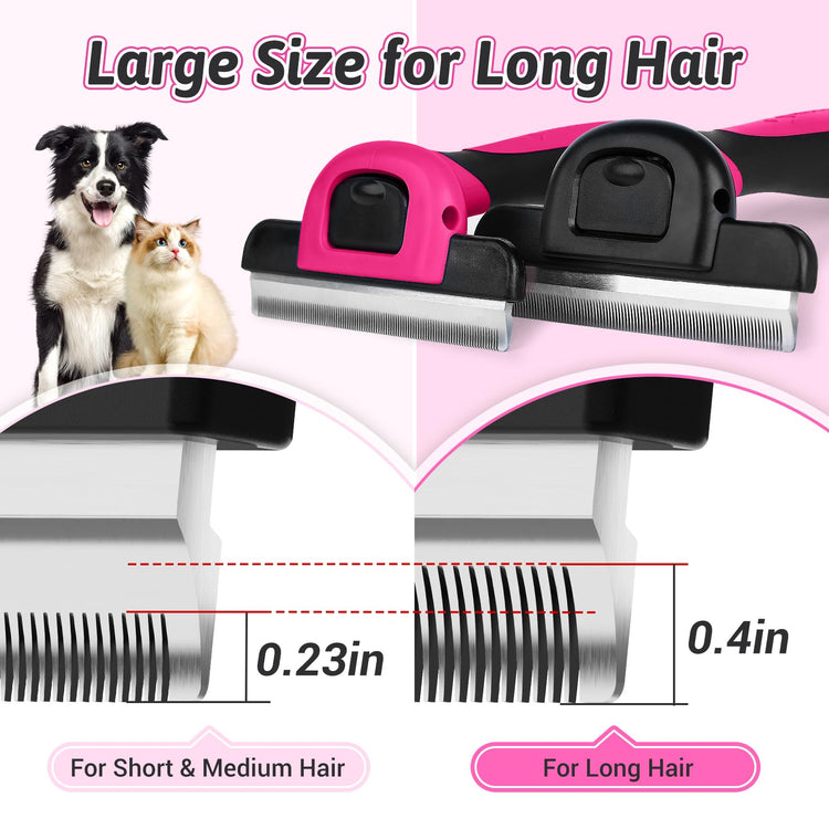 MIU COLOR Pet Grooming Brush, Deshedding Tool for Dogs & Cats, Effectively Reduces Shedding by up to 95% for Short Medium and Long Pet Hair, Purple