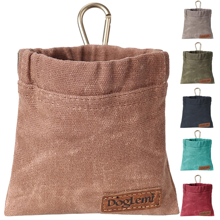 ETIAL Dog Treat Pouch,Portable Puppy Dog Training Treat Bag,Hand Free Dog Walking Bag,Auto Closing Pet Feed Snack Reward Pocket,Dog Food Dispenser for Pet Puppy Travel or Outdoor Use