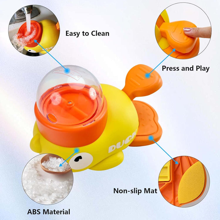 Duck Treat Dispenser with Lick Mat for Dogs to Train Problem-Solving Skills, Prevents Bloating, Dog Slow Feeder Puzzle Toy, Interactive Treat Dispensing Toy for Small Cats, Dogs