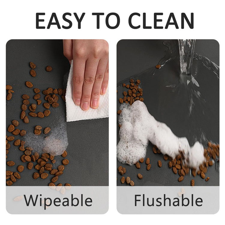 YCT Cat Pet Food Mat - Non-Slip Bottom Absorbent Quick Dry Feeding Mat for Dogs and Cats - Pet Supplies, 11.8"x18.1" Beige