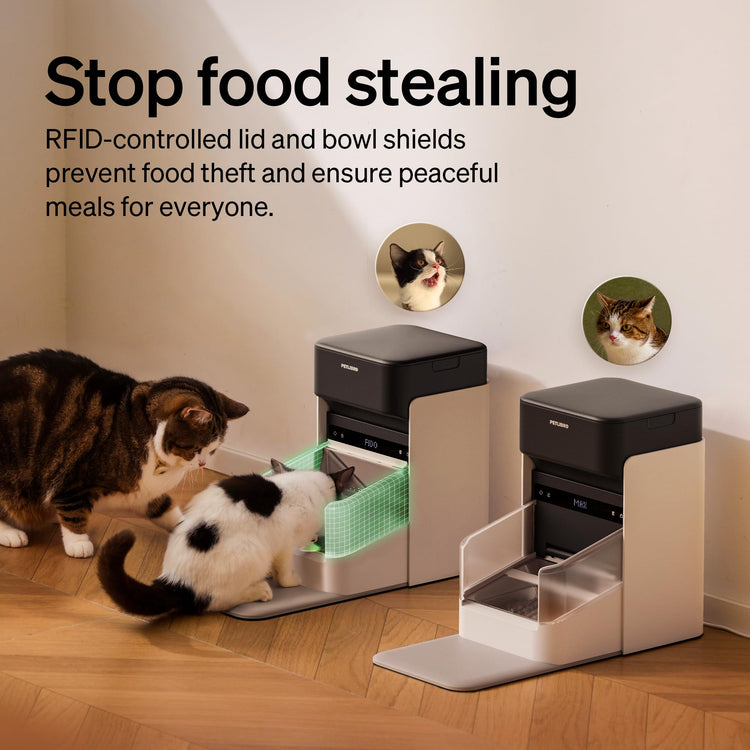 PETLIBRO RFID Automatic Cat Feeder, Collar Tag-Activated Personalized Meals, 5G&2.4G Wi-Fi Programmable Cat Food Dispenser with Cats Recognition & Diet Tracking for Multi-Pet Homes and Different Diets
