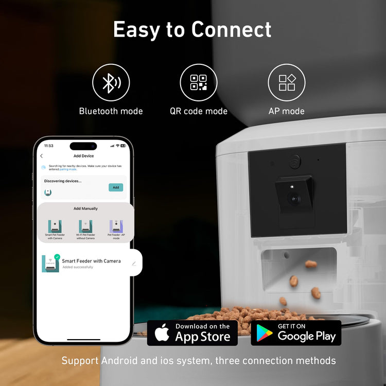 Automatic Dog Feeder - 8L/34 Cups Large Capacity Automatic Cat Food Dispenser with LCD Screen, Large Food Tray, Battery Operated, Timed Cat Feeder, Up to 50 Portions 6 Meals Per Day, Keeps Fresh