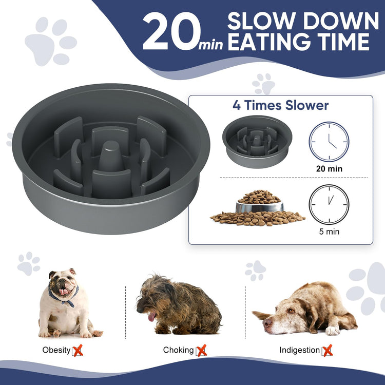 XIAZ Elevated Dog Bowls Large Breed Raised Dogs Bowl Stand Large/Medium Sized Dog Stainless Steel Food Water Bowl Stands 5 Heights Adjustable 9/11/12/14in Black Pet Feeder Dish Station