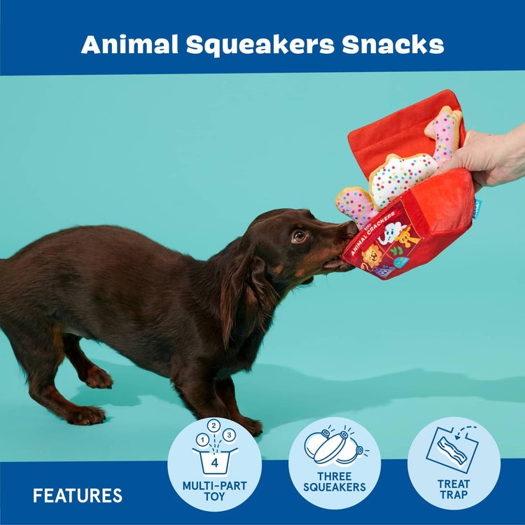 Barkbox Dog Toys – Barker’s Dozen Donuts Plush 4 in 1 Multi Part Interactive Dog Toy for Dogs & Puppies – Small