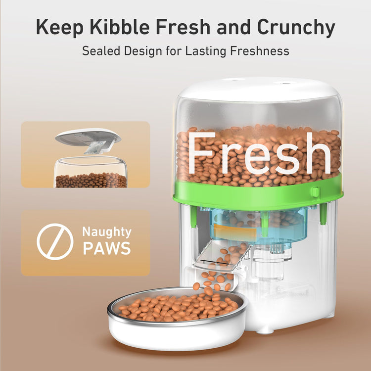 Yuposl Automatic Cat Feeders - 2L Cat Food Dispenser Easy to Use, Timed Automatic Pet Feeder with Over 180-day Battery Life, 1-6 Meals Dry Food Programmable Portion Control Also for Dogs