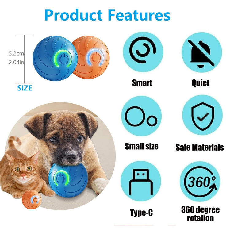 Interactive Dog Toys,Active Moving Pet Plush Toy,2026 New shaking dog ball pig dog toy Interactive Dog Ball with song Squeaky Moving Dog Ball Toy,Rechargeable Toys to Keep Them Busy Dog Toys(Blue Pig)
