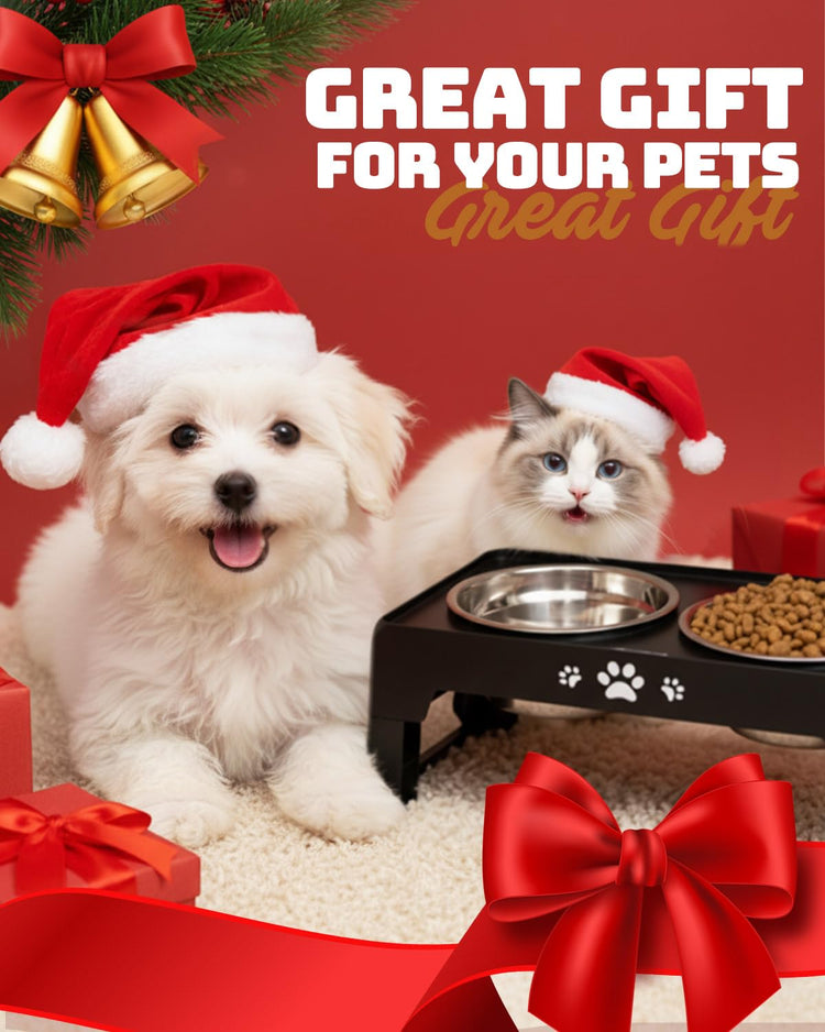Jovrun Elevated Dog Bowls for Medium Large Size Dogs, Non-Slip Dog Feeder with 1*Stainless Steel Dishes & 1*Slow Feeder Bowl, 5 Heights Adjustable Raised Bowls to 3.15″-8.66″-9.84″-11.02″-12.2″