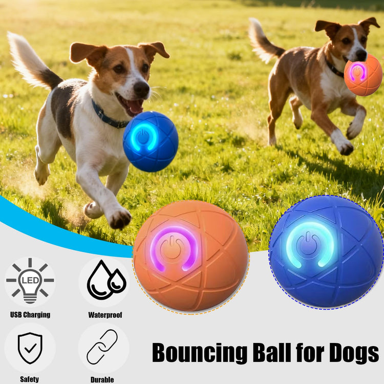 Valentines Day Gifts 2025 New Electric Dog Ball Toy,Electric Ball Dog Toy for Cat,360° Smart Automatic Interactive Rolling Dog Ball, Smart Interactive Pet Toy Ball,Automatic Dog Toy