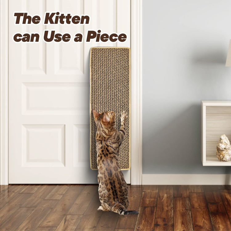 HappyFreeSX Splicing Cat Scratch Pad: Cat Scratchers for Indoor Cats and Kitten, 2 Pack Cat Scratching Pad, Cat Scratcher Cardboard, Scratching Pad, Premium Scratch from Cats, Double-Sided Design