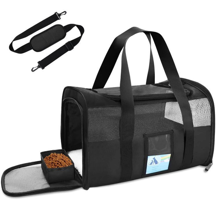 Refrze Cat Carrier,Dog Carriers for Small Dogs Medium Cats Pet Carrier up to 15 Lbs, TSA Airline Approved Cat Carrier Soft, Cat Dog Crate Travel Bag,Grey