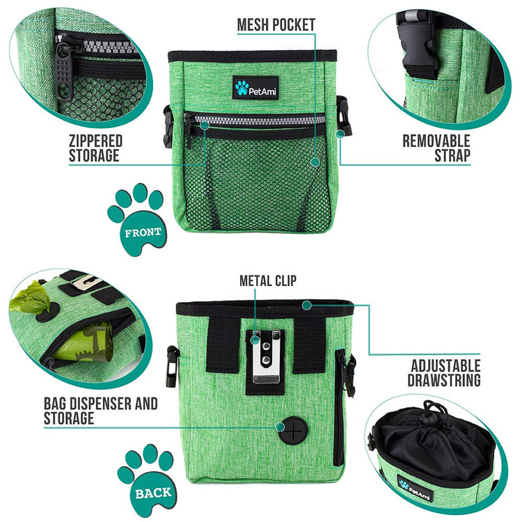 PETAMI Dog and CAT Treat Pouch, Heather Gray
