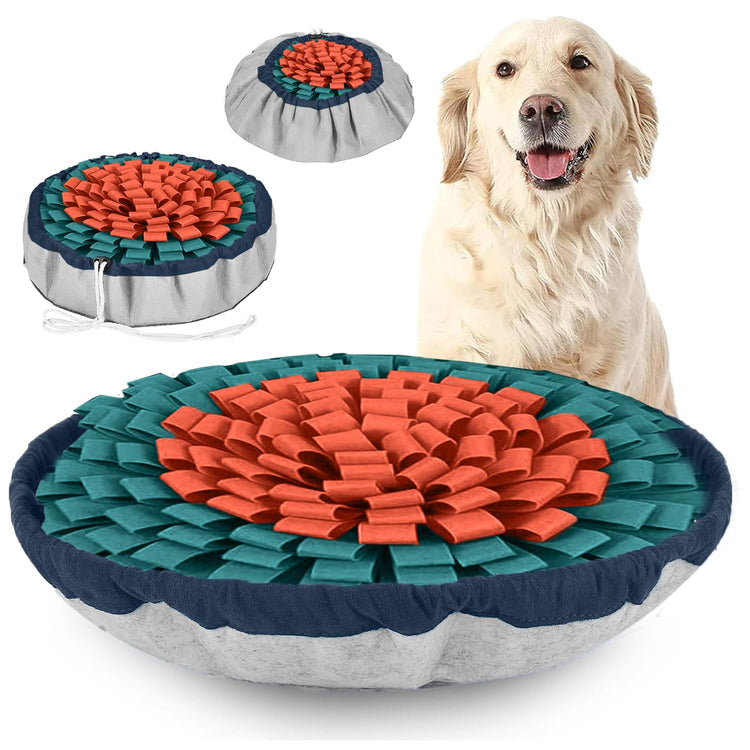 PET ARENA Snuffle Mat for Dogs - Adjustable Interactive Puzzle Toy for Large & Small Breed Slow Feeder for Mental Stimulation & Stress Relief Encourages Natural Foraging Ideal for Indoor & Outdoor Use