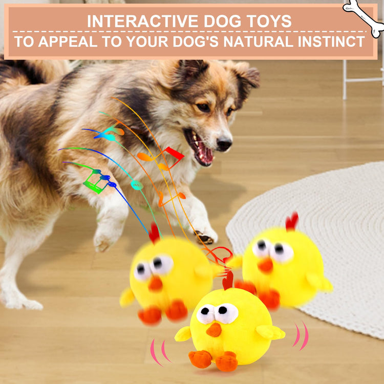 BABORUI Interactive Dog Toys Pig, Jumping Squeaky Dog Toys with Recording and Music Modes, Rechargeable Moving Dog Chew Toys for Small/Medium/Large Dogs to Keep Them Busy(Blue Pig)