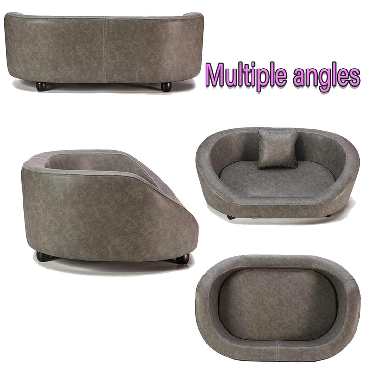 Pet Sofa Bed, No Hair Sticking Pet Bed, Removable Mattress Dog Bed/cat Bed, Solid Wood Elevated Pet Bed, Pet Furniture Dog Sofa Bed(48x33.8x14.5in/122x86x37cm)