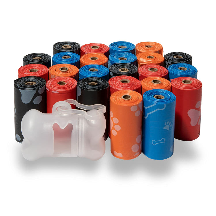Best Pet Supplies Dog Poop Bags for Waste Refuse Cleanup, Doggy Roll Replacements for Outdoor Puppy Walking and Travel, Leak Proof and Tear Resistant, Thick Plastic - Assorted, 150 Bags