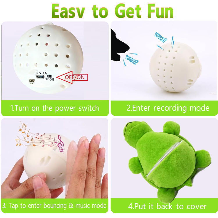 Interactive Dog Toys,Active Moving Pet Plush Toy,2026 New shaking dog ball pig dog toy Interactive Dog Ball with song Squeaky Moving Dog Ball Toy,Rechargeable Toys to Keep Them Busy Dog Toys(Blue Pig)