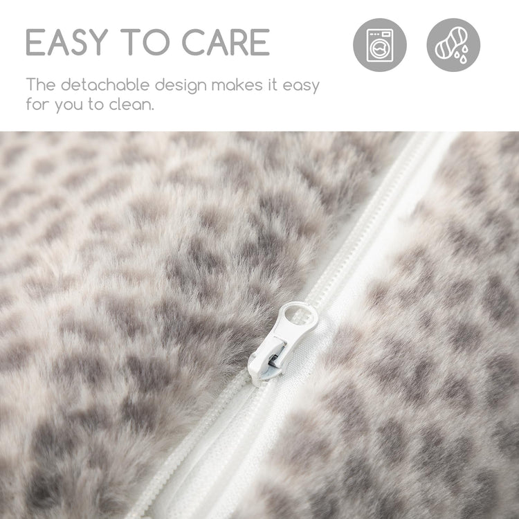 Hollypet Cat Bed Fluffy Plush Multifunctional Double-Layer Machine Washable Soft Warming Kitty Pet Couch Orthopedic Nest Beds for Small Cats Kitten and Dogs up to 13lbs, Khaki(25x20x13 inch)