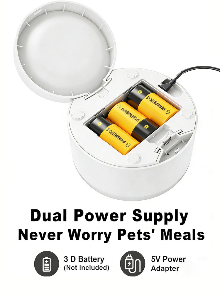Automatic Cat Feeder, 2.4GHz WiFi Automatic Dog Food Dispenser, Fresh Protection, 4.5L Timer Feeder, Personalized Recording 10 Seconds, Easy to Clean, Stainless Steel Bowl (Double/Black)