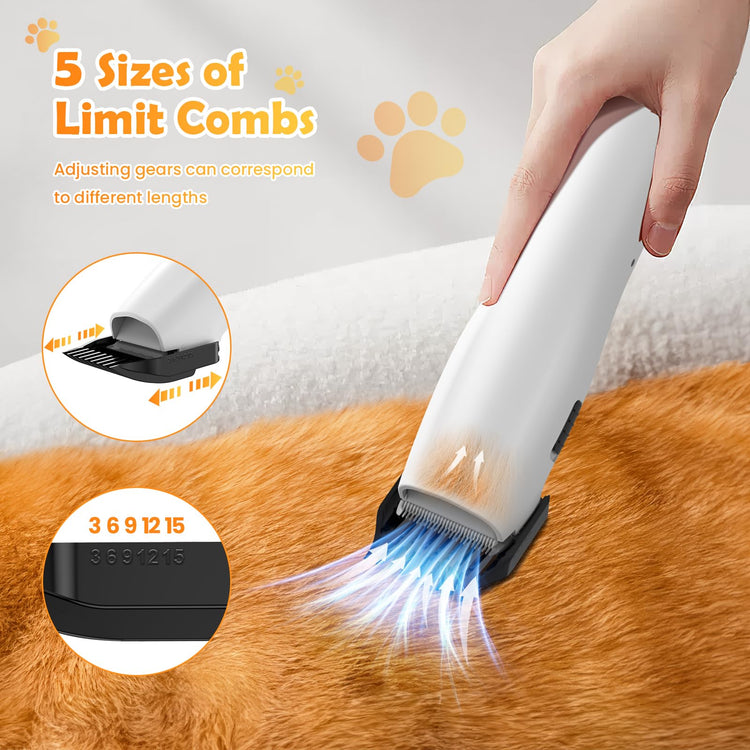SNOYWEN Dog Grooming Vacuum & Dryer & Clippers for Shedding Grooming, 3L Canister for Large Dog, 3 in 1 Grooming Kit for Dogs at Home, Adjustable Temperature and Airflow Pet Grooming Kits.