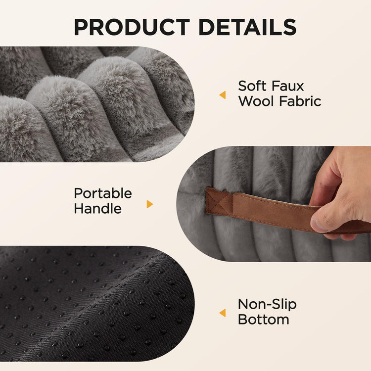 Joydeco Cat Couch for Pets, 30 inch Plush Pet Sofa, Cat Bed for Indoor Cats with Removable Washable Cover, Supportive Pet Sofa, Cream