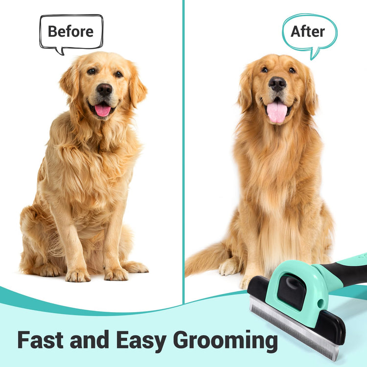 MIU COLOR Pet Grooming Brush, Deshedding Tool for Dogs & Cats, Effectively Reduces Shedding by up to 95% for Short Medium and Long Pet Hair, Purple
