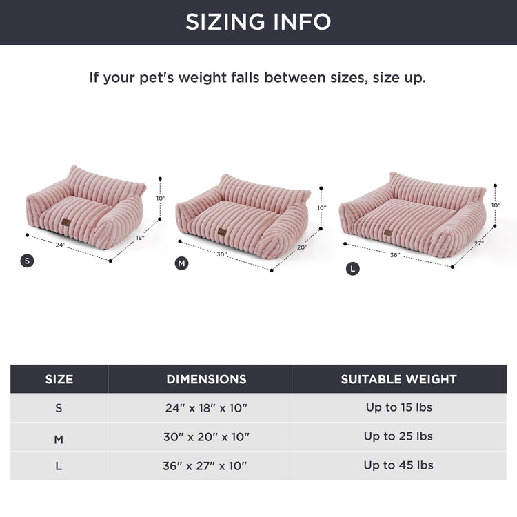 Bedsure ComfyFleece™ Cute Cat Couch for Pets - As Seen on TV on Good Day New York, Fluffy Cats beds for Indoor Cats with Removable Washable Cover, Supportive Pet Sofa, 24inch, Cream