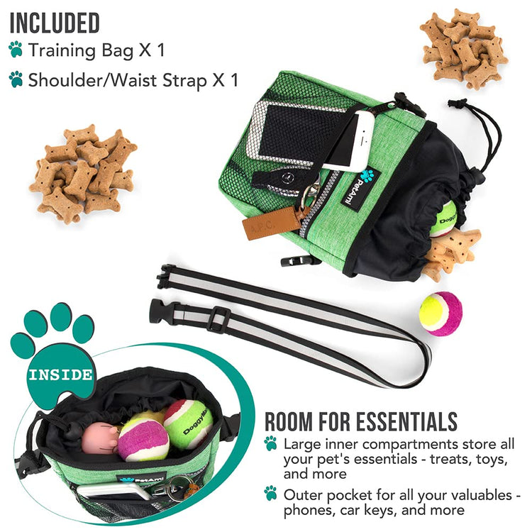 PETAMI Dog and CAT Treat Pouch, Heather Gray