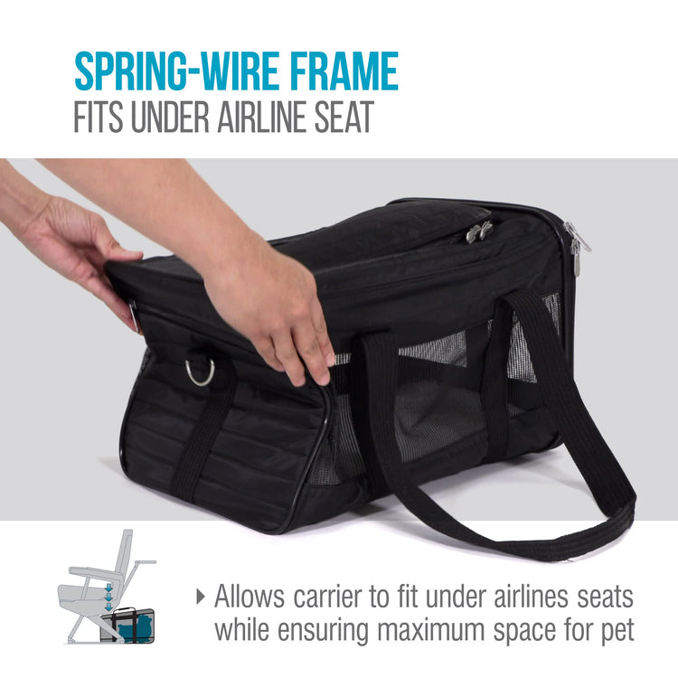 Sherpa Original Deluxe Travel Pet Carrier, Airline Approved & Guaranteed On Board - Charcoal Gray, Medium
