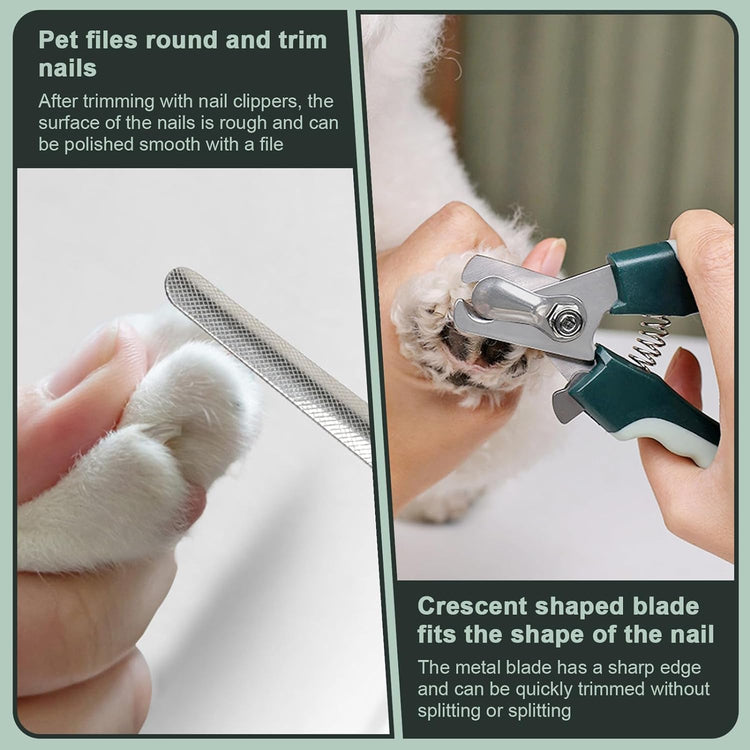 PetsBuzz 8 in 1 Pet Grooming Kit Brush, Cat Dog Grooming Kits at Home, Nail Clipper and File, Self Cleaning Deshedding Pet Brush,Undercoat Rake Detangler, Toothbrush, Collapsible dog Bowl