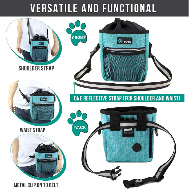 PETAMI Dog and CAT Treat Pouch, Heather Gray