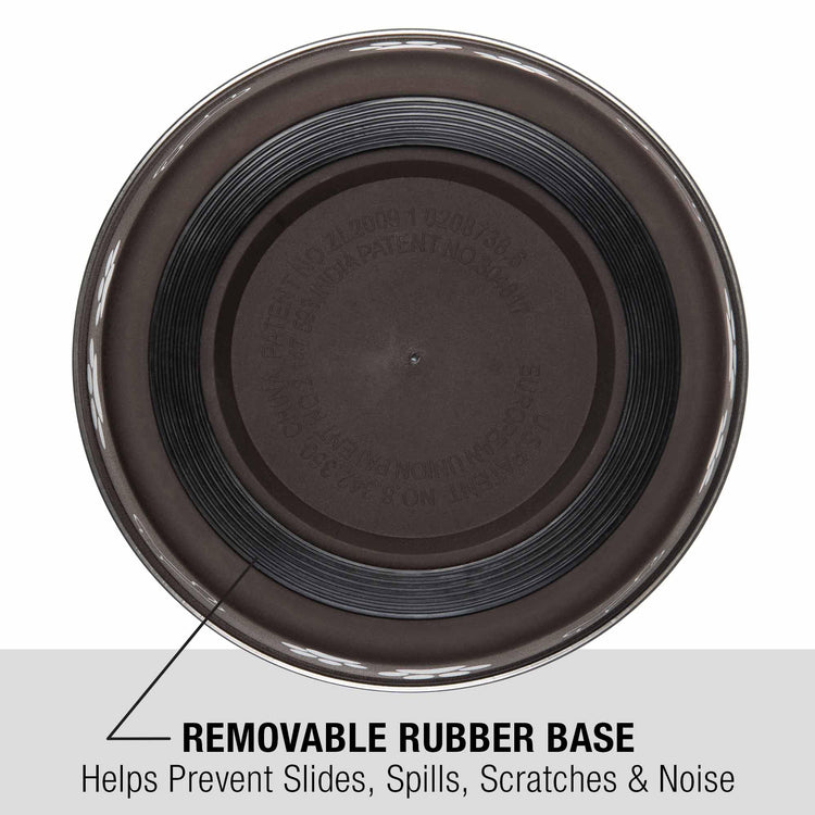 Loving Pets Bella Dog Bowls- Stainless Steel Dog & Cat Bowls - Spill Proof Dog Food Bowl, Cat Bowl, Puppy Essentials & Pet Supplies Great for Home & Travel (Medium 20-35 lbs, Blueberry)
