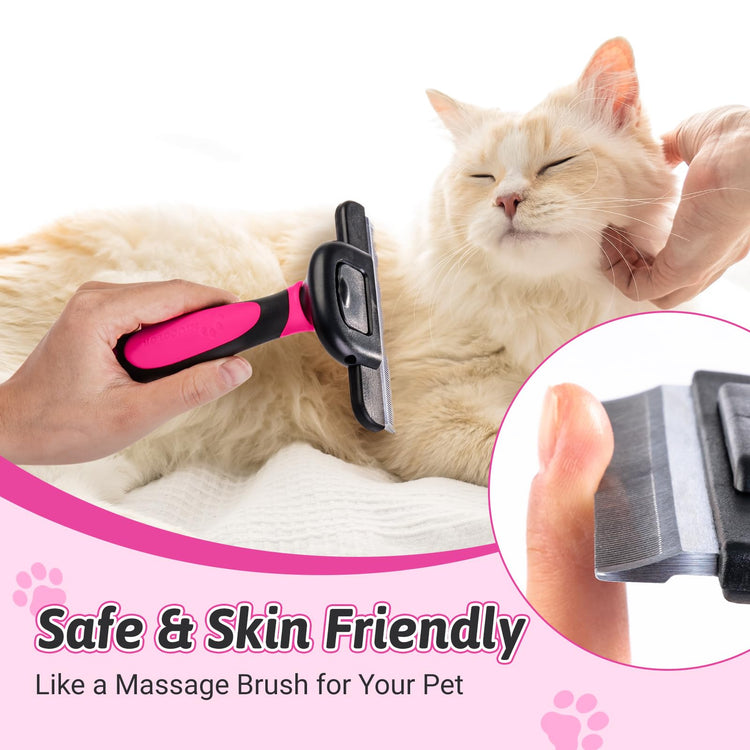 MIU COLOR Pet Grooming Brush, Deshedding Tool for Dogs & Cats, Effectively Reduces Shedding by up to 95% for Short Medium and Long Pet Hair, Purple