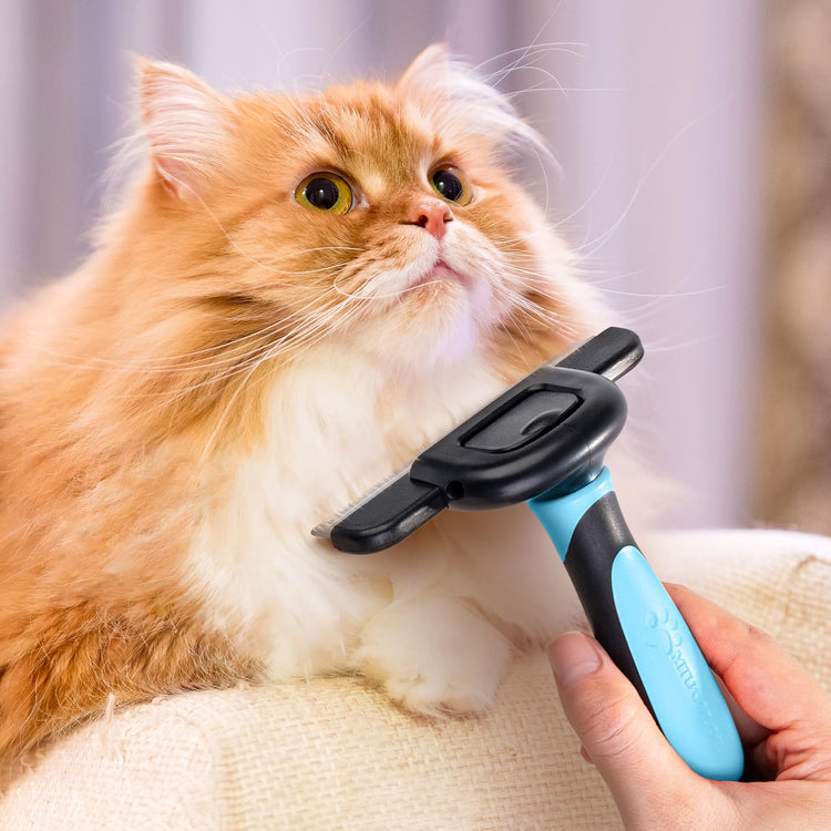 MIU COLOR Pet Grooming Brush, Deshedding Tool for Dogs & Cats, Effectively Reduces Shedding by up to 95% for Short Medium and Long Pet Hair, Purple