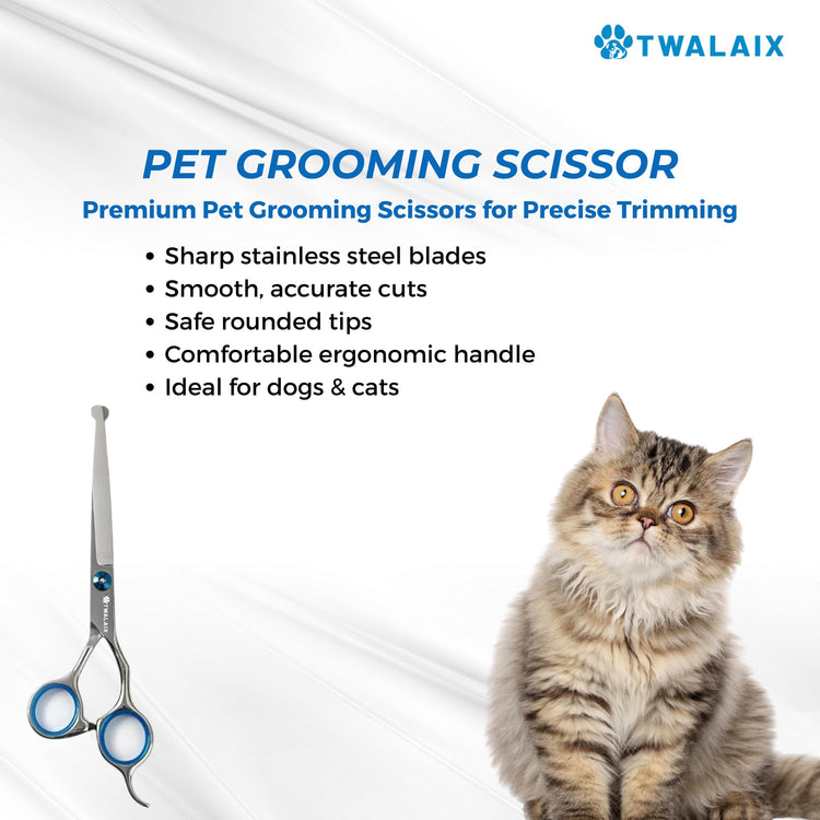 8 in 1 Pet Grooming Kit for Dogs & Cats – Deshedding Brush, Undercoat Rake, Slicker Brush, Nail Clipper, Scissors & Bath Brush for All Coat Types