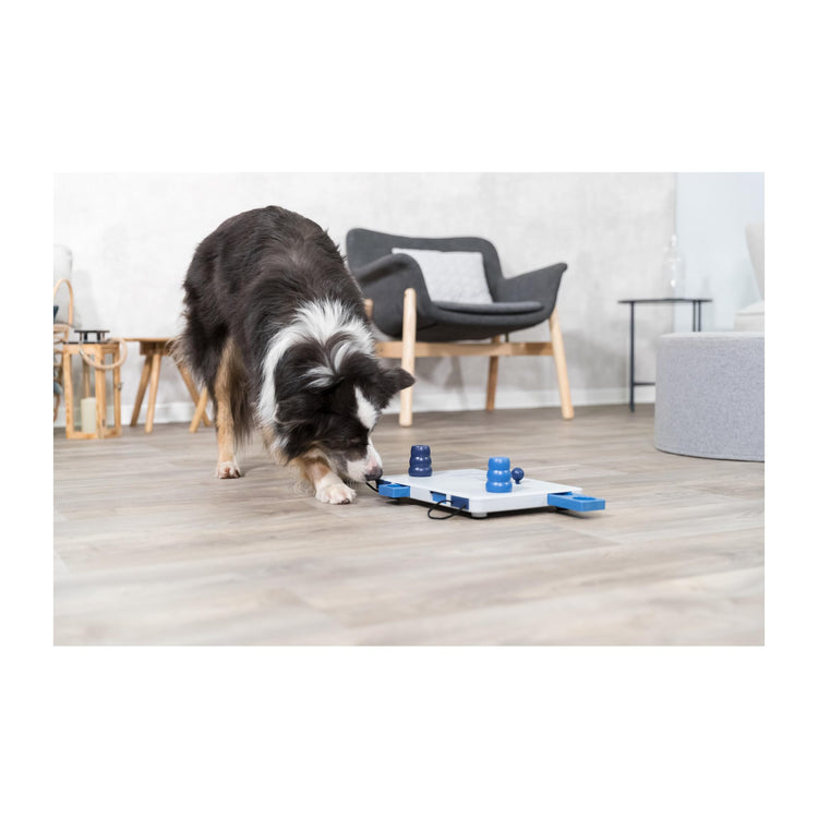 TRIXIE Turn Around - Mad Scientist Dog Activity Interactive Toy, Level 2 Food Puzzle Game, Brain Teasing Treat Dispenser, IQ and Mental Development Toy for Smart Dogs, Enrichment Toy for Boredom Busting