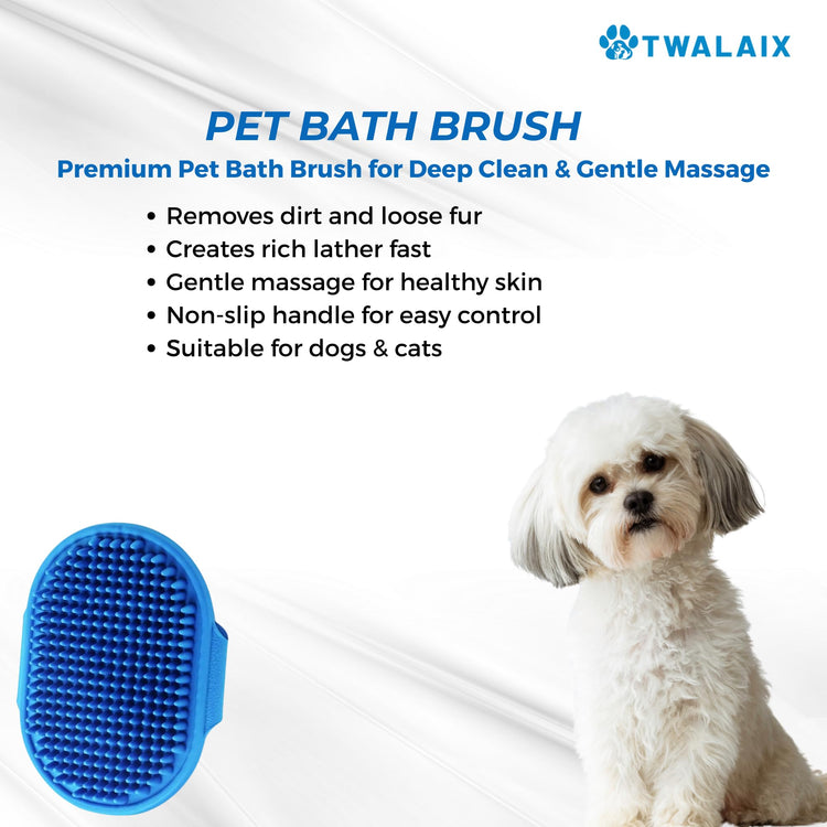 8 in 1 Pet Grooming Kit for Dogs & Cats – Deshedding Brush, Undercoat Rake, Slicker Brush, Nail Clipper, Scissors & Bath Brush for All Coat Types