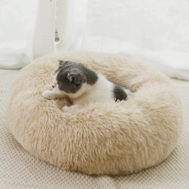 Dog Bed for Small Medium Large Dogs Cats, 20 inch Calming Washable-Round Cozy Soft Pet Bed for Puppy and Kitten with Slip-Resistant Bottom