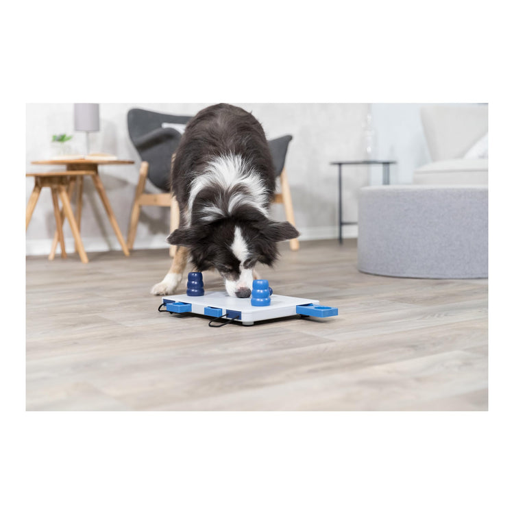 TRIXIE Turn Around - Mad Scientist Dog Activity Interactive Toy, Level 2 Food Puzzle Game, Brain Teasing Treat Dispenser, IQ and Mental Development Toy for Smart Dogs, Enrichment Toy for Boredom Busting