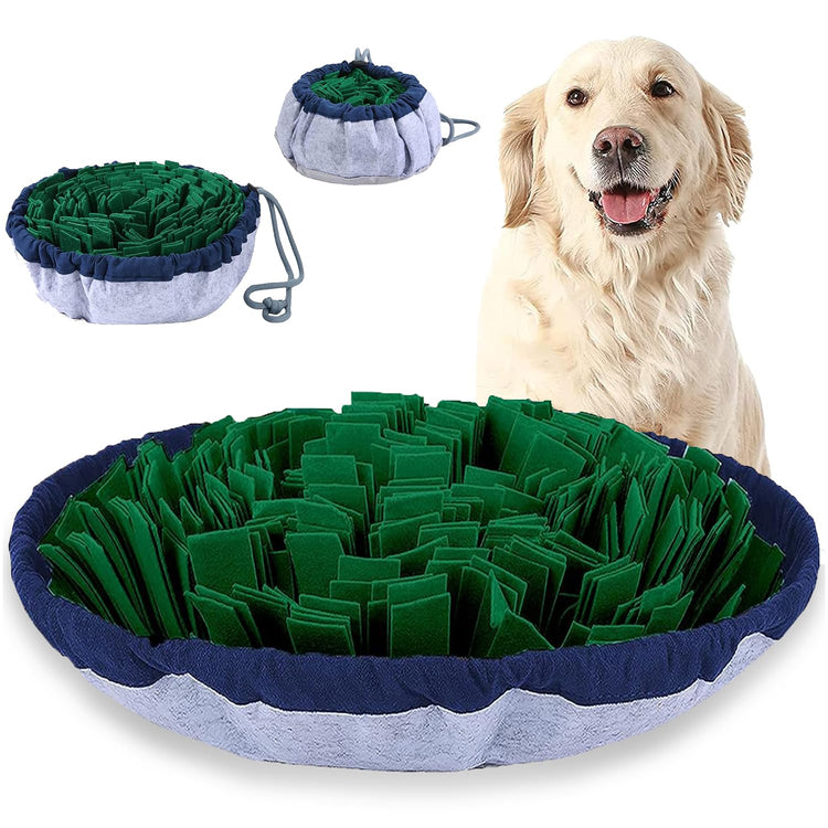 PET ARENA Snuffle Mat for Dogs - Adjustable Interactive Puzzle Toy for Large & Small Breed Slow Feeder for Mental Stimulation & Stress Relief Encourages Natural Foraging Ideal for Indoor & Outdoor Use