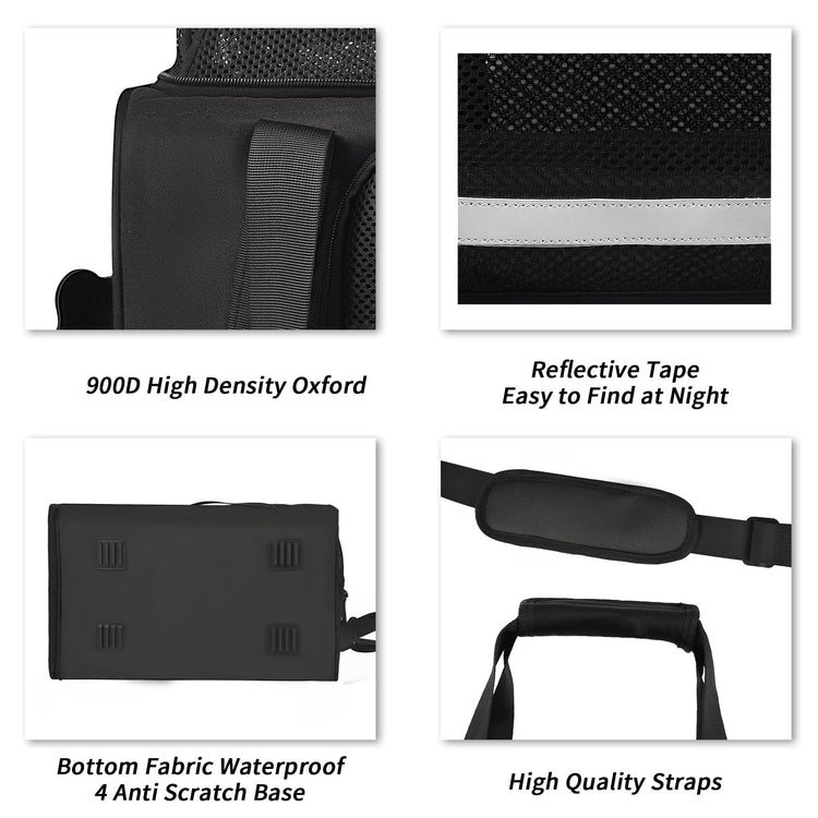 Wakytu Airline Approved Pet Carrier, TSA Approved Soft Sided Travel Bag for Small Dogs and Cats, 5 Mesh Windows & Padded Shoulder Strap for Plane Underseat, 17.7"x11"x8.3"