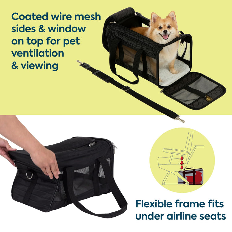 Sherpa Original Deluxe Travel Pet Carrier, Airline Approved & Guaranteed On Board - Charcoal Gray, Medium